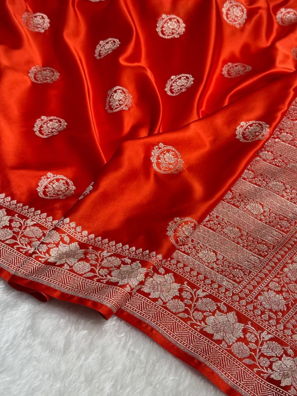 Elegant Maroon Mashru Katan Silk Saree with Zari Weaving
