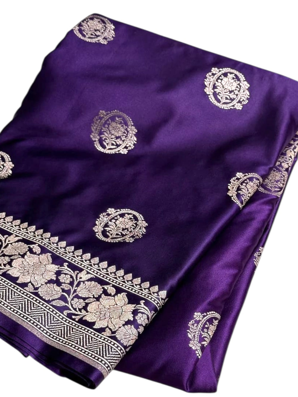 Elegant Maroon Mashru Katan Silk Saree with Zari Weaving