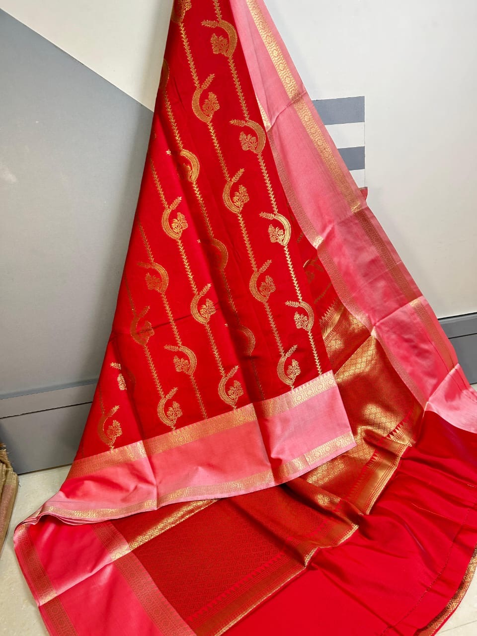 Ratta Patta Katan Semi Silk Saree