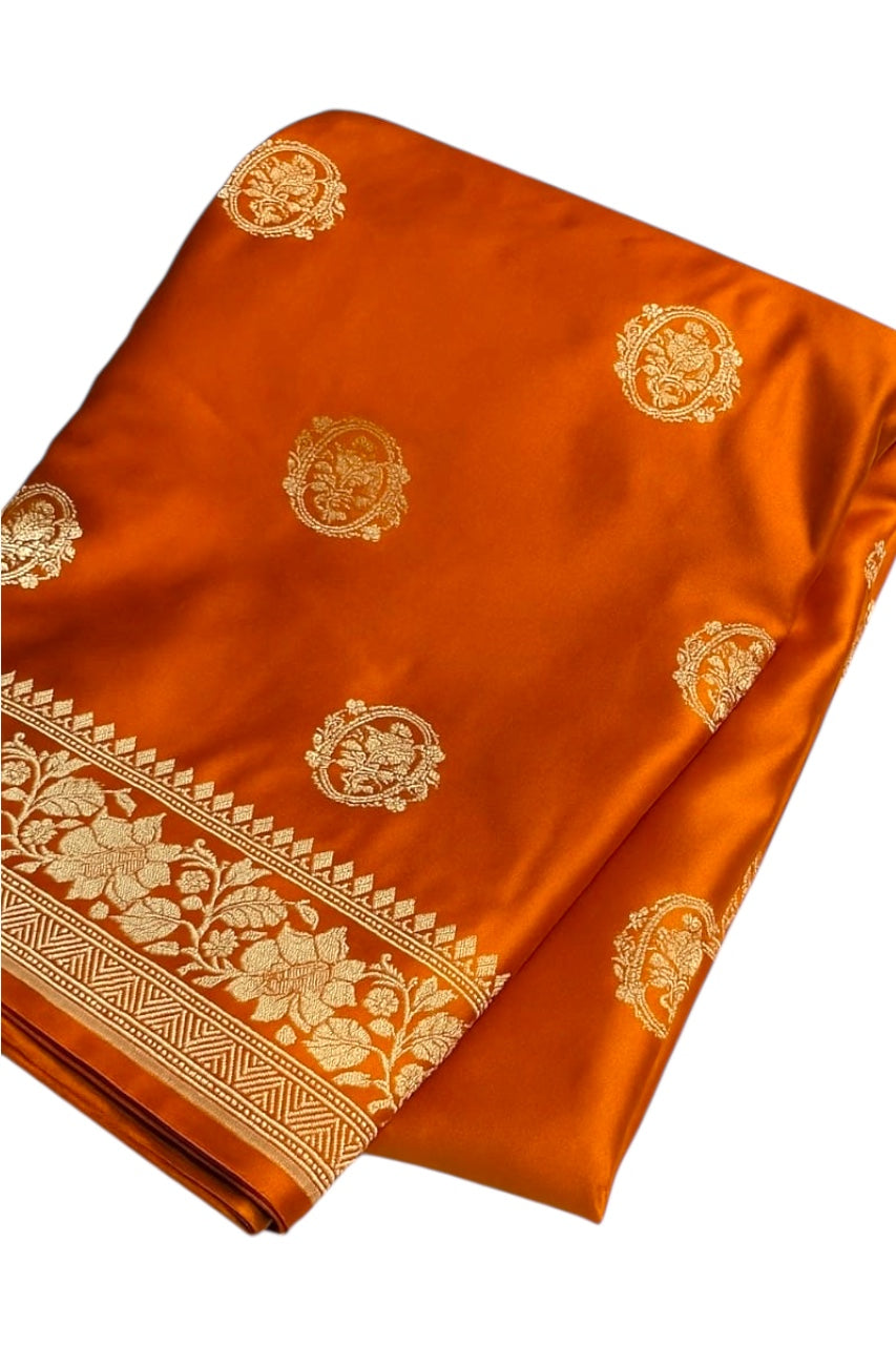 Elegant Maroon Mashru Katan Silk Saree with Zari Weaving