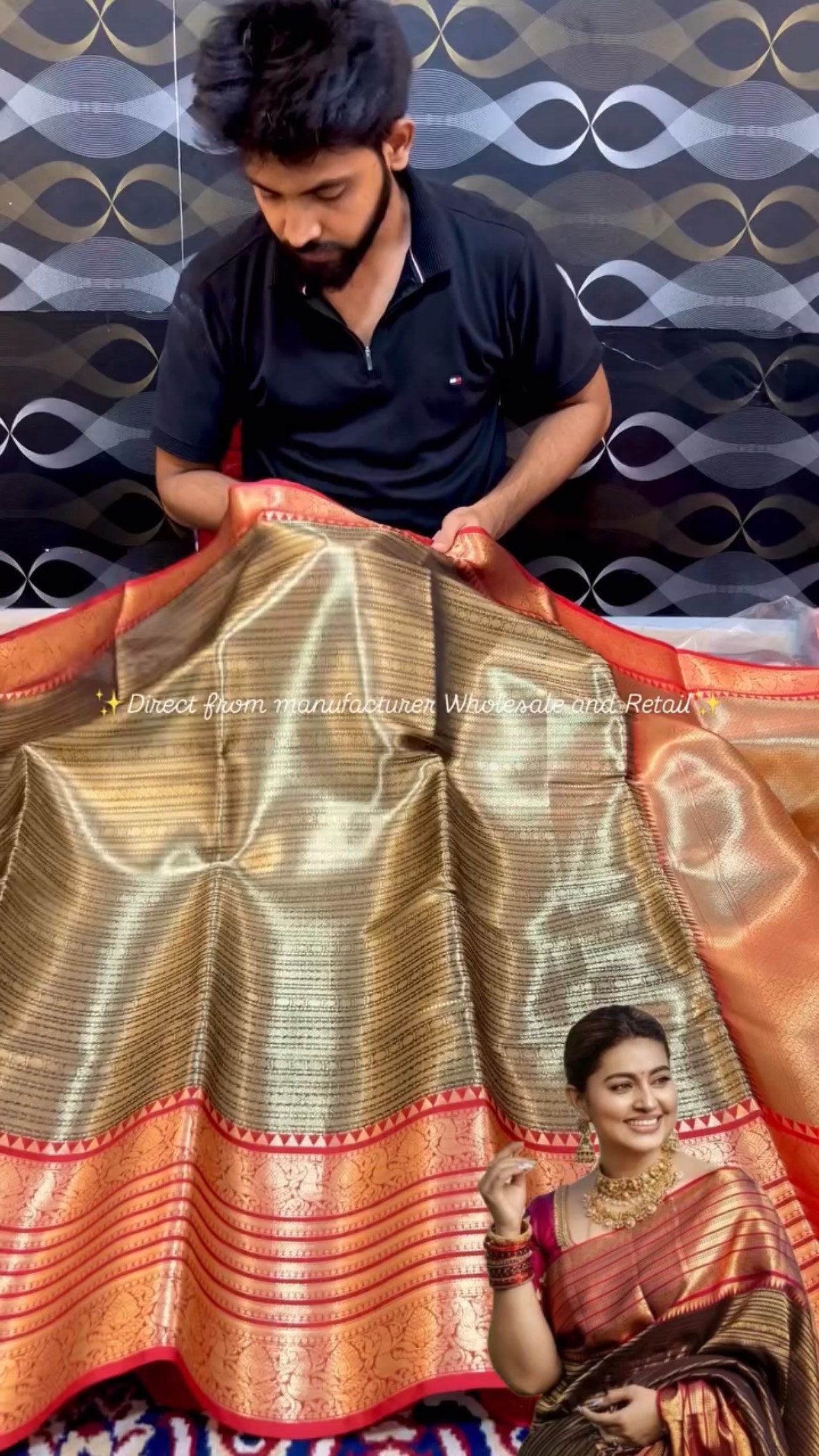 “Royal Maroon & Gold Banarasi Silk Saree with Rich Zari Border”