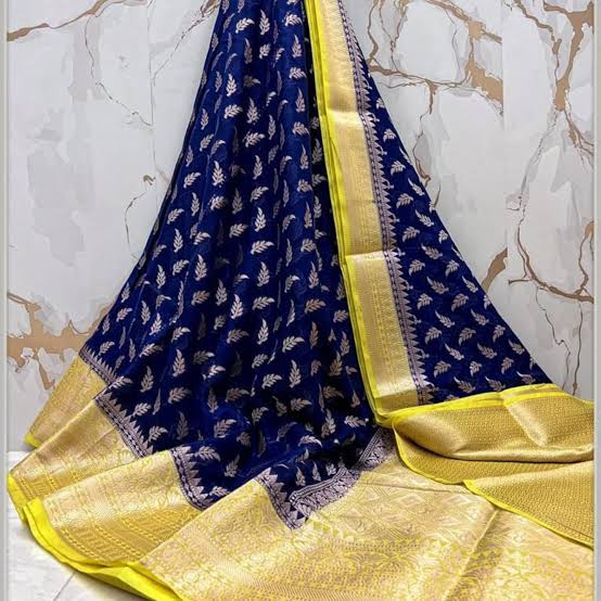 Elegant Georgette Saree with Rich Zari Border & Traditional Motifs