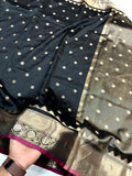 THE ELEGANT BLACK & GOLD KATAN SILK BANARASI SAREE