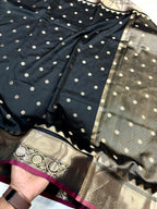 THE ELEGANT BLACK & GOLD KATAN SILK BANARASI SAREE