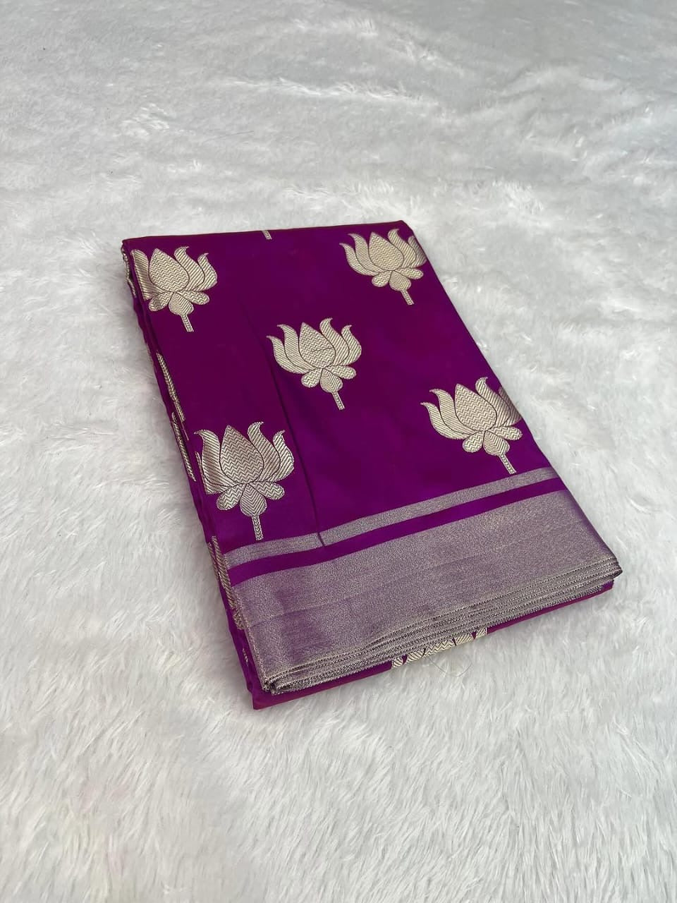 Elegant Royal Wine Banarasi Katan Semi Silk Saree