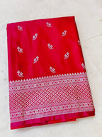 Premium Rich Rani Pink Mashroo Katan Banarasi Silk Saree