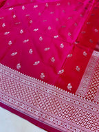 Premium Rich Rani Pink Mashroo Katan Banarasi Silk Saree