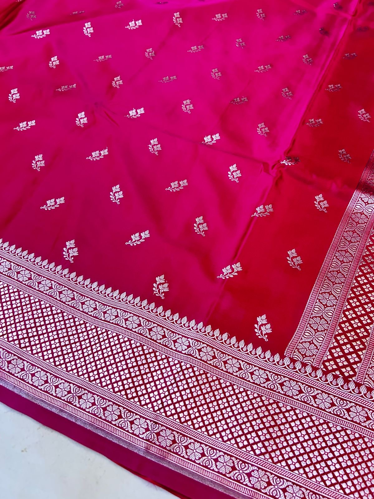 Premium Rich Rani Pink Mashroo Katan Banarasi Silk Saree