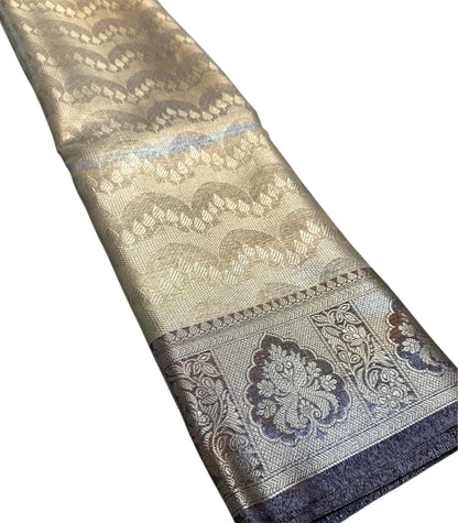 Royal Tissue Saree with Contrasting Zari Border