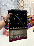 THE ELEGANT BLACK & GOLD KATAN SILK BANARASI SAREE