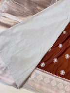 Elegant Dusty Rose Banarasi Katan Silk Saree