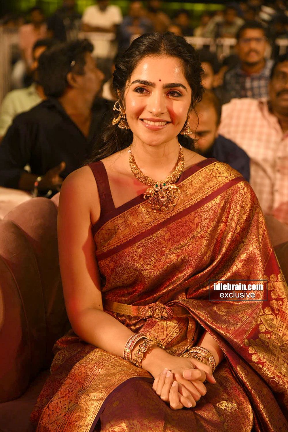 Elegant Copper Gold Banarasi Katan Silk Saree with Rich Zari Weaving & Brocade Blouse Piece