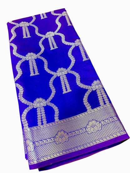 Celebrity-Inspired Katan Banarasi Zari Semi Soft Silk Saree