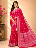 Premium Rich Rani Pink Mashroo Katan Banarasi Silk Saree