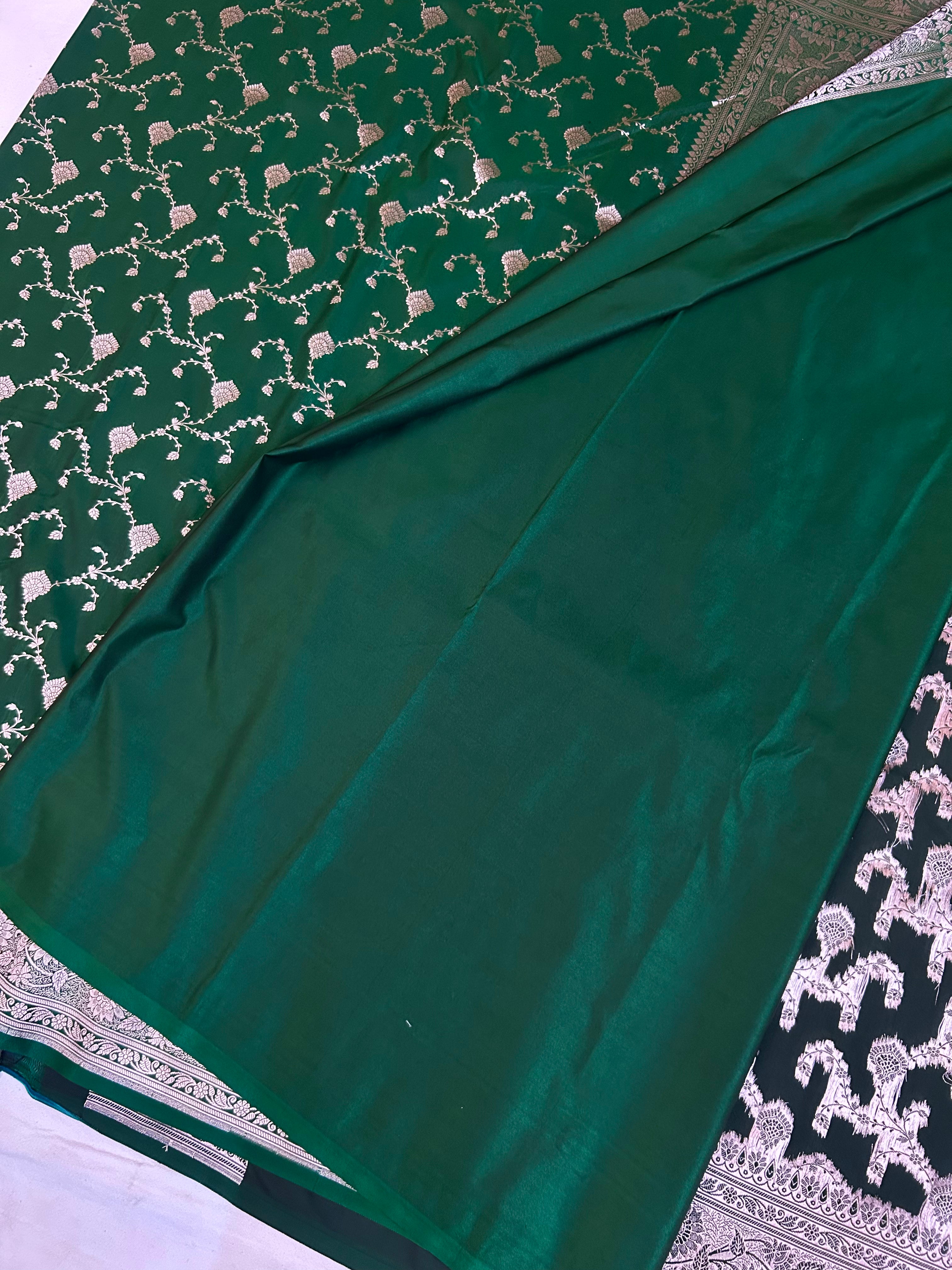 Elegant Rich Mashroo Katan Banarasi Silk Saree with Premium Zari Weaving