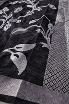 Royal Purple Katan Silk Banarasi Saree with Elegant Zari Border | Premium Banarasi Saree