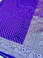 THE ROYAL PURPLE BUTIDAR BANARASI KHADDI GEORGETTE SAREE