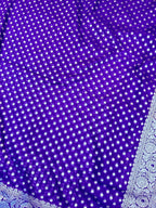 THE ROYAL PURPLE BUTIDAR BANARASI KHADDI GEORGETTE SAREE