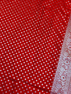 THE ROYAL RED BUTIDAR BANARASI KHADDI GEORGETTE SAREE