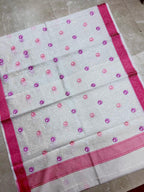 THE ELEGANT BANARASI KOTA SILK SAREE WITH FANCY EMBROIDERY WORK