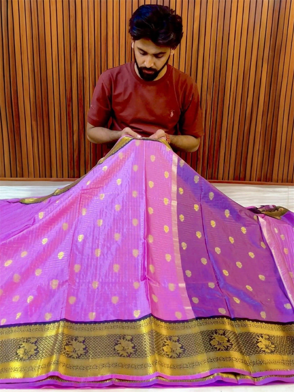 THE ROYAL PINK KATAN SILK BANARASI SAREE