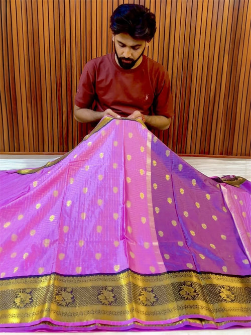 THE ROYAL LAVENDER KATAN SILK BANARASI SAREE