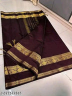 Royal Maroon Banarasi Katan Semi Silk Saree