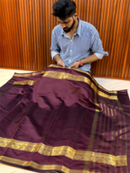 Royal Maroon Banarasi Katan Semi Silk Saree