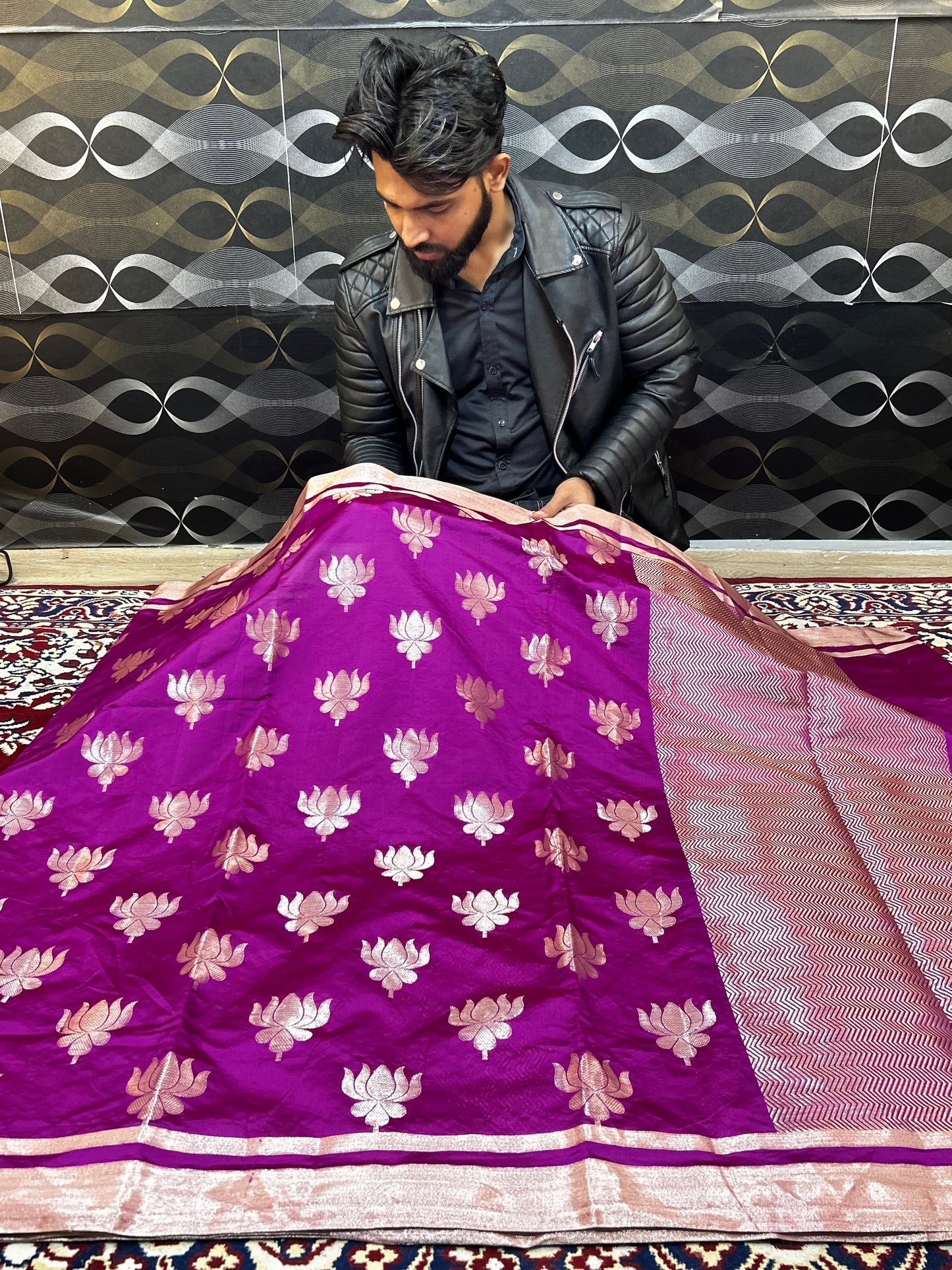 Elegant Royal Wine Banarasi Katan Semi Silk Saree