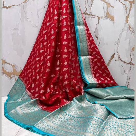 Elegant Georgette Saree with Rich Zari Border & Traditional Motifs