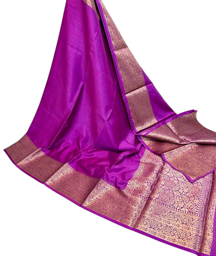 A Luxurious Banarasi Semi Warm Silk Saree