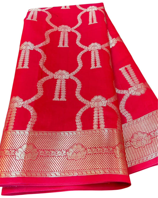 Celebrity-Inspired Katan Banarasi Zari Semi Soft Silk Saree