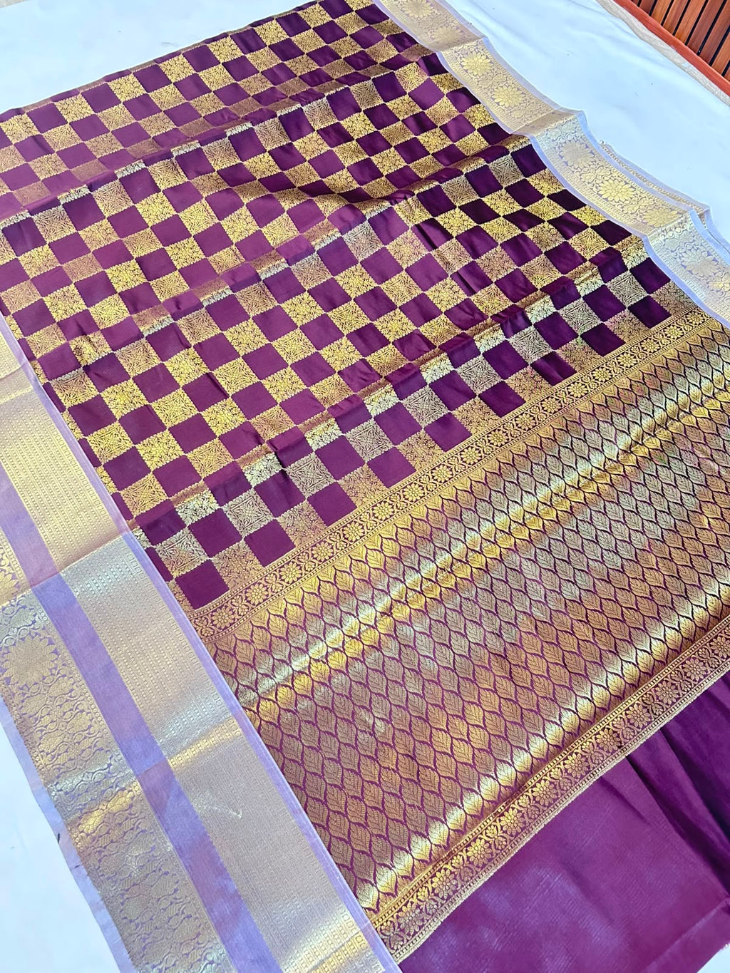 THE ROYAL MAROON BANARASI KATAN SILK SAREE