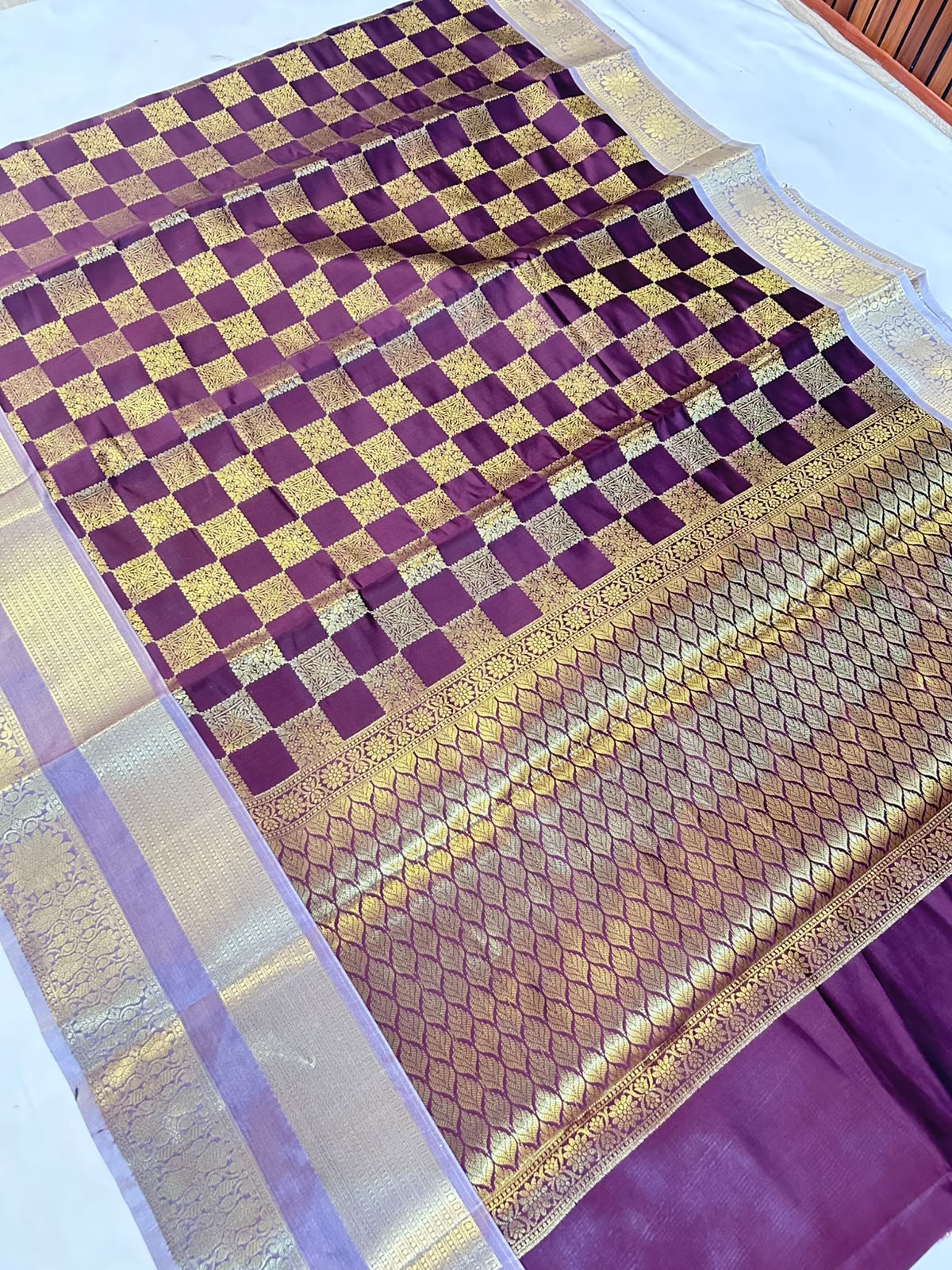 THE ROYAL MAROON BANARASI KATAN SILK SAREE