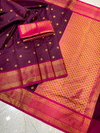 Elegant Banarasi Katan Silk Saree with Rich Zari Border