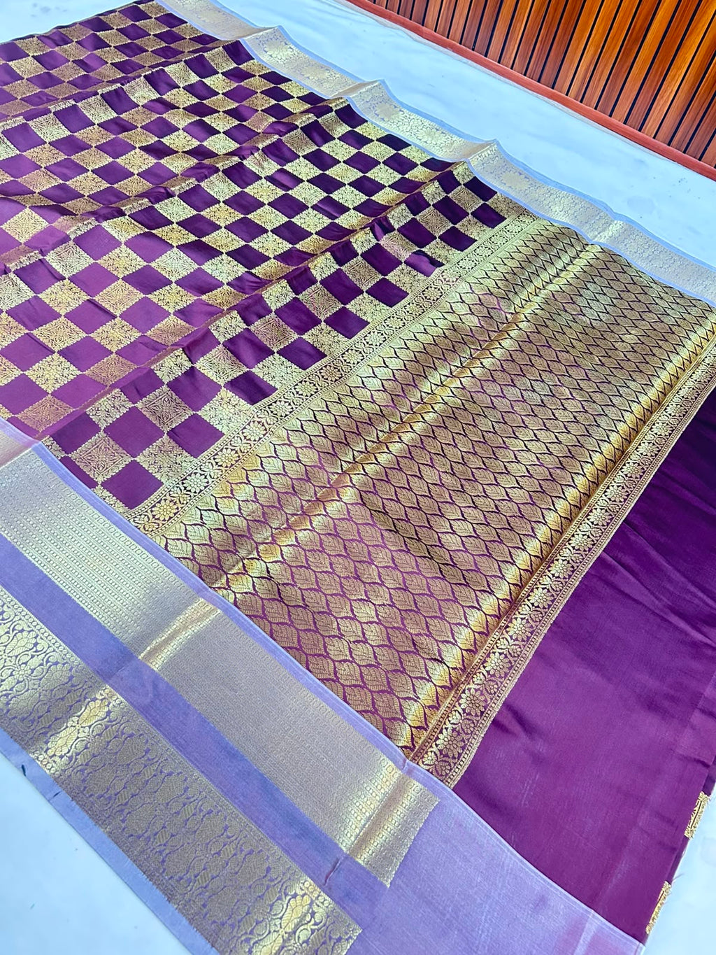THE ROYAL MAROON BANARASI KATAN SILK SAREE
