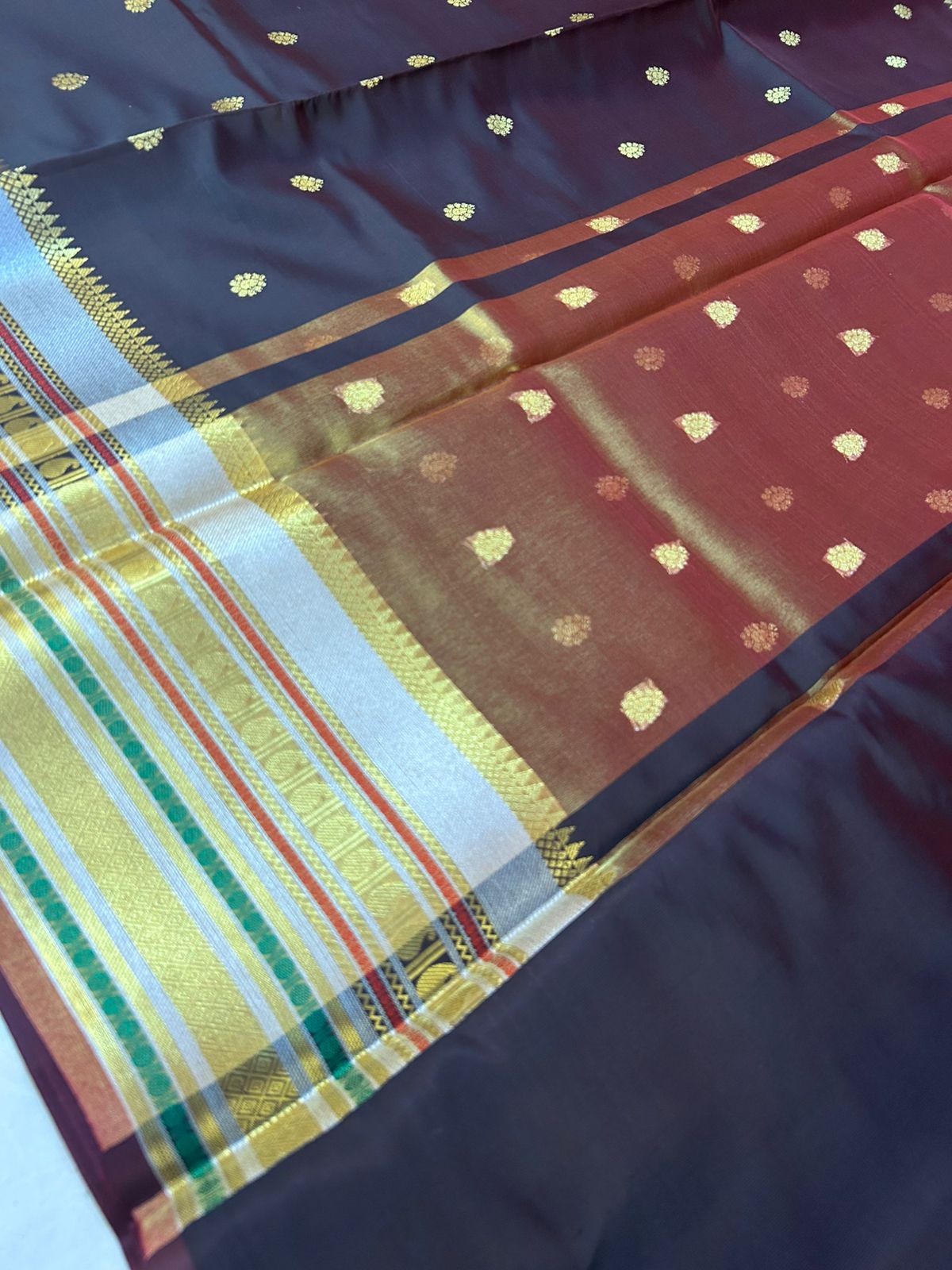 Deep Wine Banarasi Katan Silk Saree