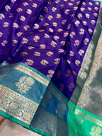 Elegant Royal Blue Banarasi Katan Silk Saree