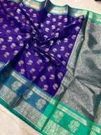 Elegant Royal Blue Banarasi Katan Silk Saree