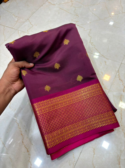 Elegant Banarasi Katan Silk Saree with Rich Zari Border