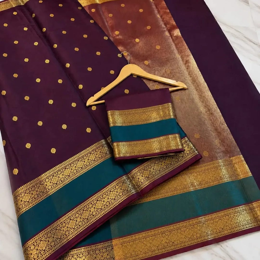 THE ROYAL MAROON BANARASI KATAN SILK SAREE