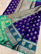 Elegant Royal Blue Banarasi Katan Silk Saree