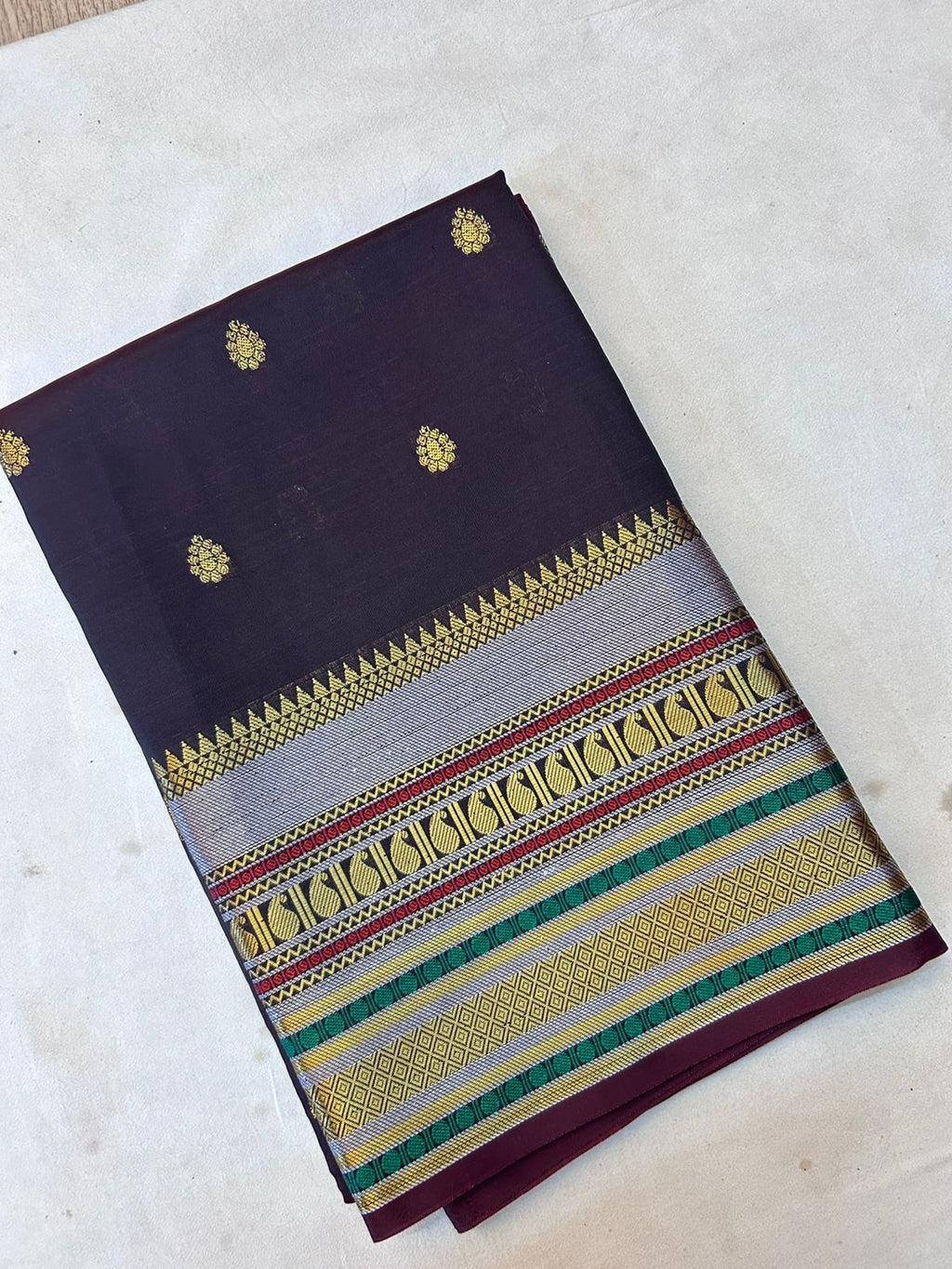 Deep Wine Banarasi Katan Silk Saree