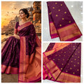 Elegant Banarasi Katan Silk Saree with Rich Zari Border